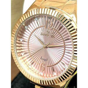 Invicta Womens Watch 28279 Angel Quartz Pink Dial Rose Gold Stainless St…